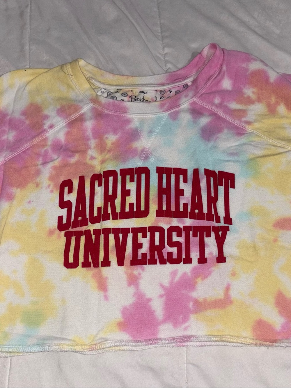 Sacred Heart University Tie-Dye Crop T-shirt tee